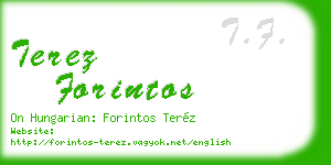 terez forintos business card